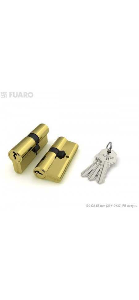 Цилиндровый механизм Fuaro 100 CA 68 mm (26+10+32)